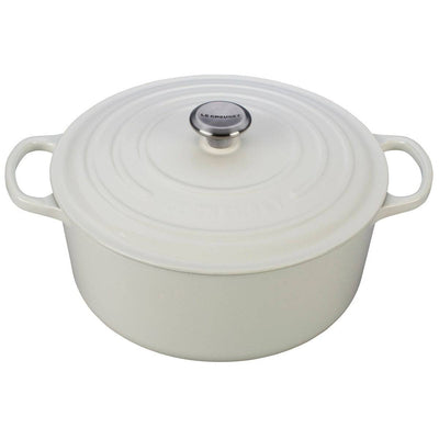 Le Creuset Signature Enameled Cast Iron French / Round Dutch Oven, 9-Quart, White - Kitchen Universe