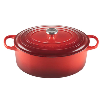 Le Creuset Signature Enameled Cast Iron Oval French / Dutch Oven, 9.5-Quart, Cerise - Kitchen Universe