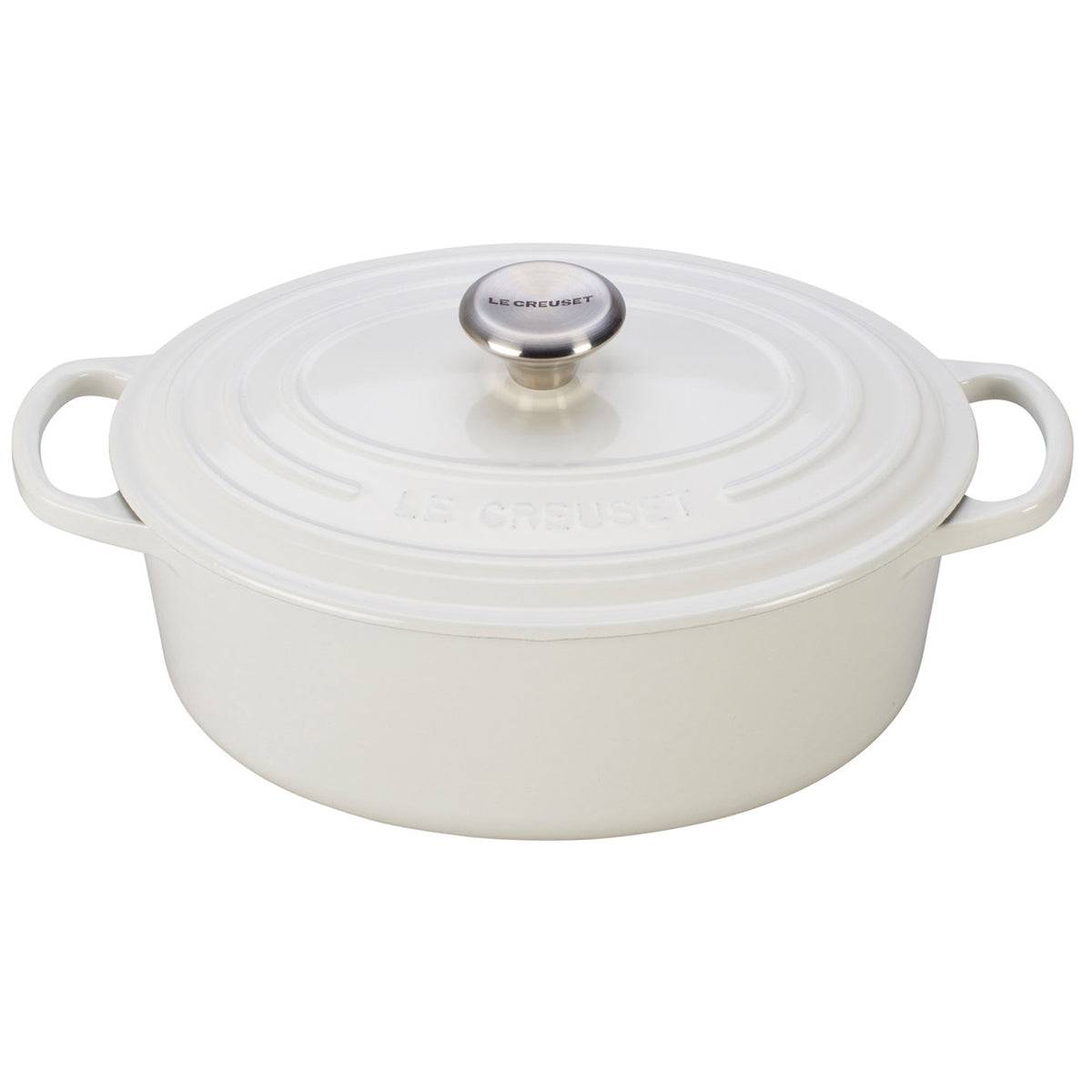 Le Creuset Signature Enameled Cast Iron Oval French / Dutch Oven, 2.75-Quart, White - Kitchen Universe