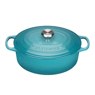 Le Creuset Signature Enameled Cast Iron Oval French / Dutch Oven, 5-Quart. Caribbean - Kitchen Universe