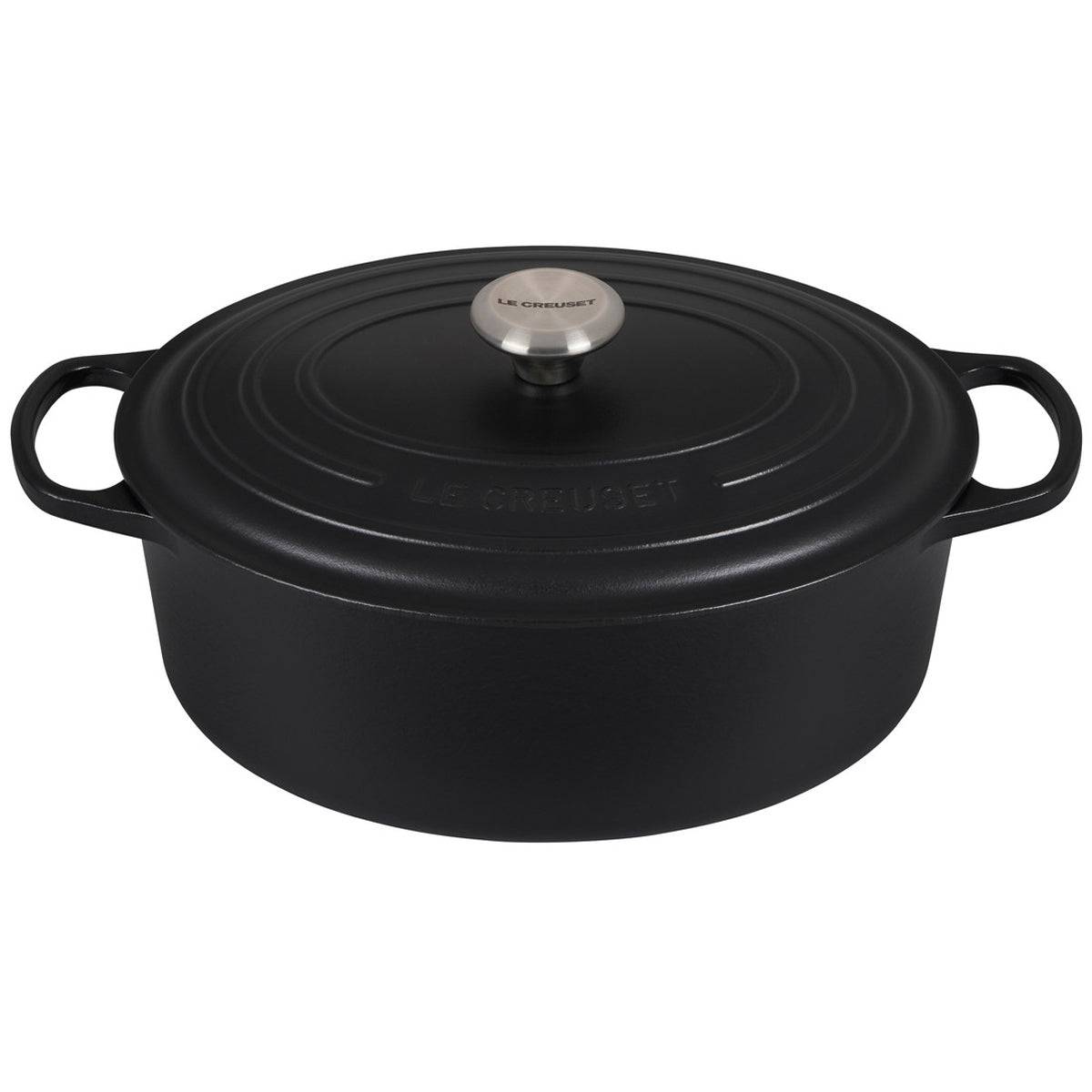 Le Creuset Signature Enameled Cast Iron Oval French / Dutch Oven, 6.75-Quart, Licorice - Kitchen Universe