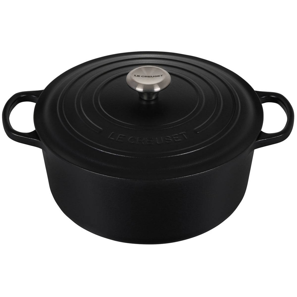 Le Creuset Signature Enameled Cast Iron Round French / Dutch Oven, 5.5-Quart, Licorice - Kitchen Universe