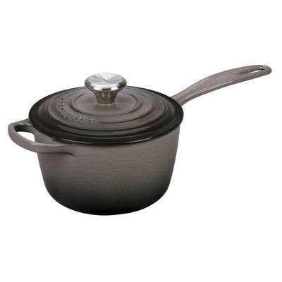 Le Creuset Signature Enameled Cast Iron Sauce Pan with Lid, 1.75-Quart, Oyster - Kitchen Universe