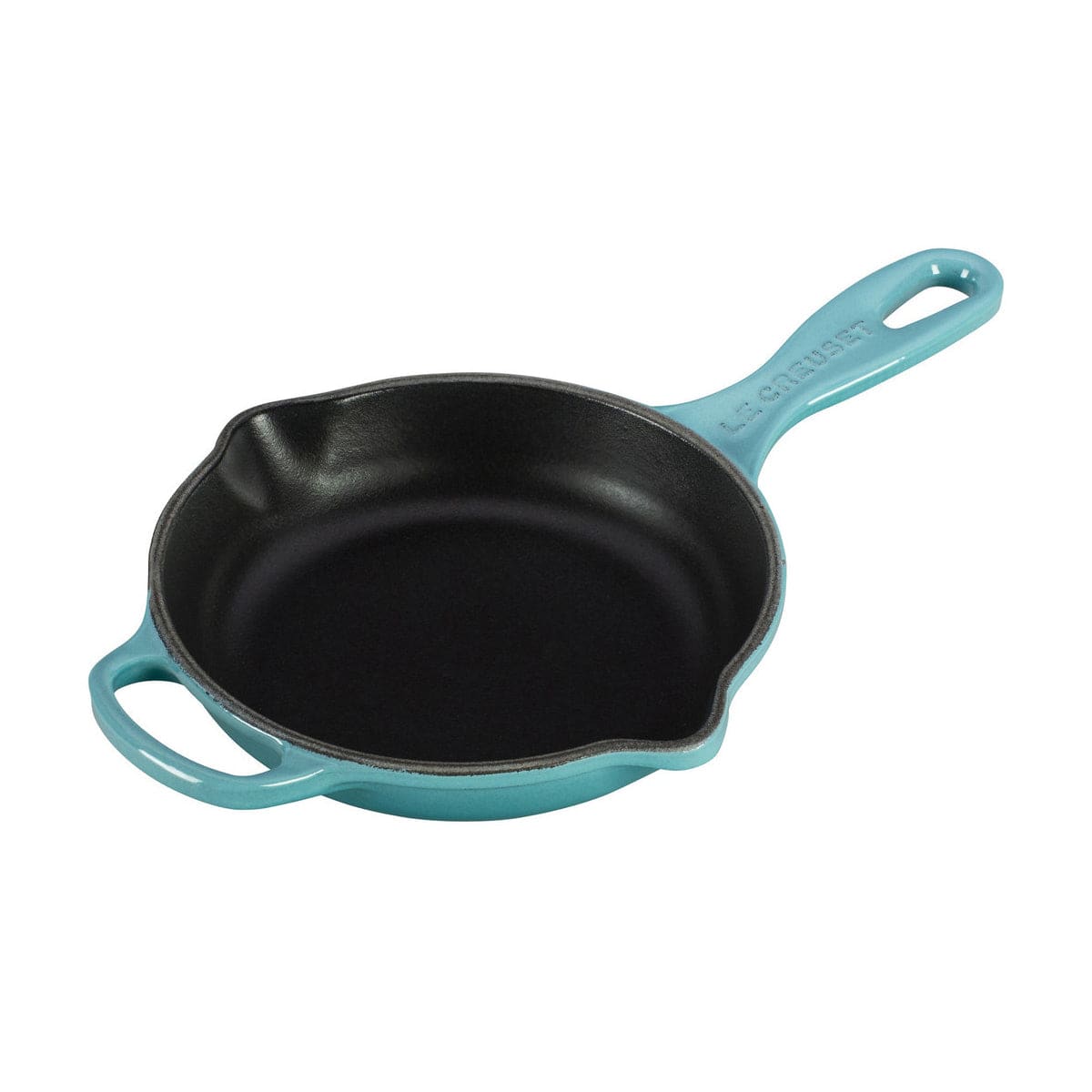 Le Creuset Signature Enameled Cast Iron Skillet, 11.75-Inches, Caribbean - Kitchen Universe