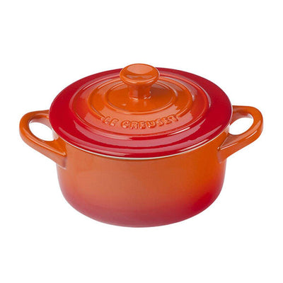 Le Creuset Stoneware Mini Round Cocotte, 8-Ounces, Flame - Kitchen Universe