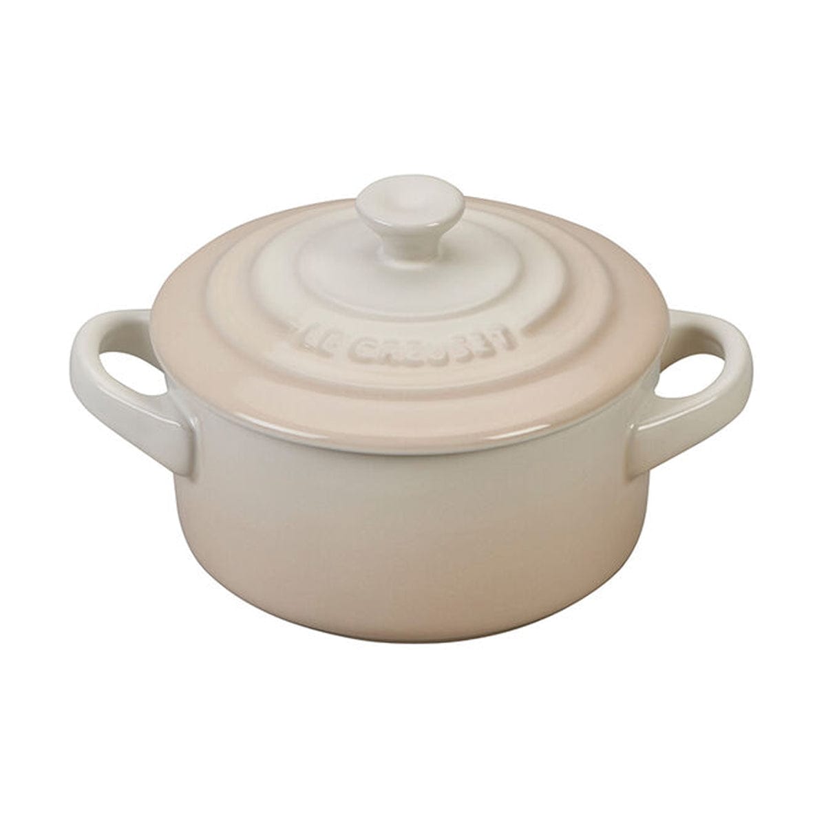 Le Creuset Stoneware Mini Round Cocotte, 8-Ounces, Meringue - Kitchen Universe