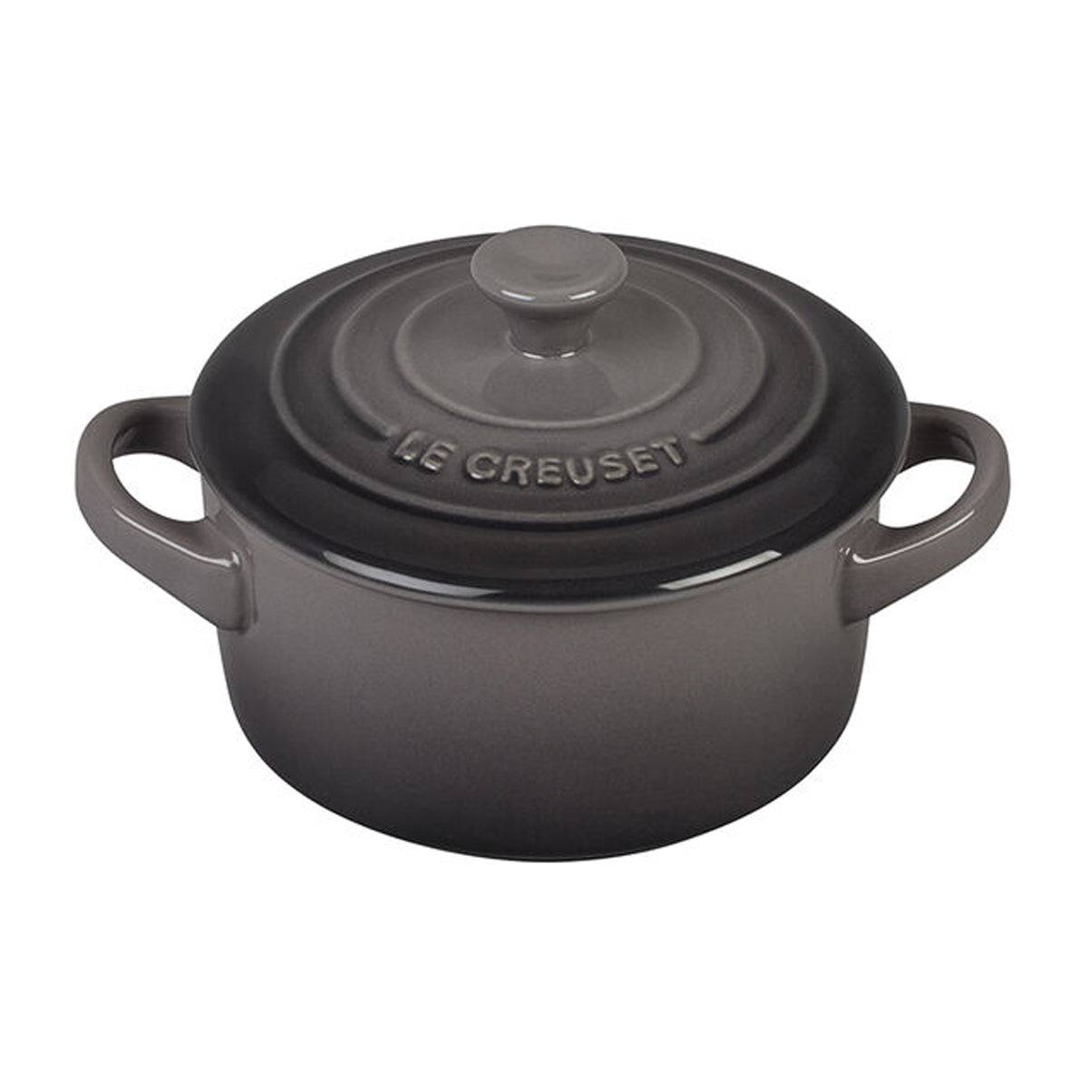 Le Creuset Stoneware Mini Round Cocotte, 8-Ounces, Oyster - Kitchen Universe
