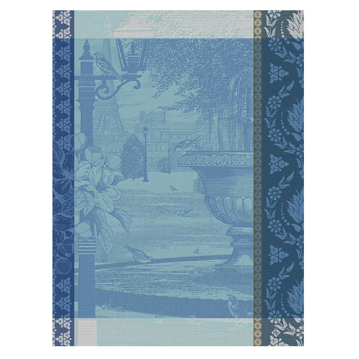 Le Jacquard Francais Jardin Parisien Tea Towel, 24 x 31-in, Blue