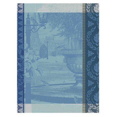 Le Jacquard Francais Jardin Parisien Tea Towel, 24 x 31-in, Blue - Kitchen Universe
