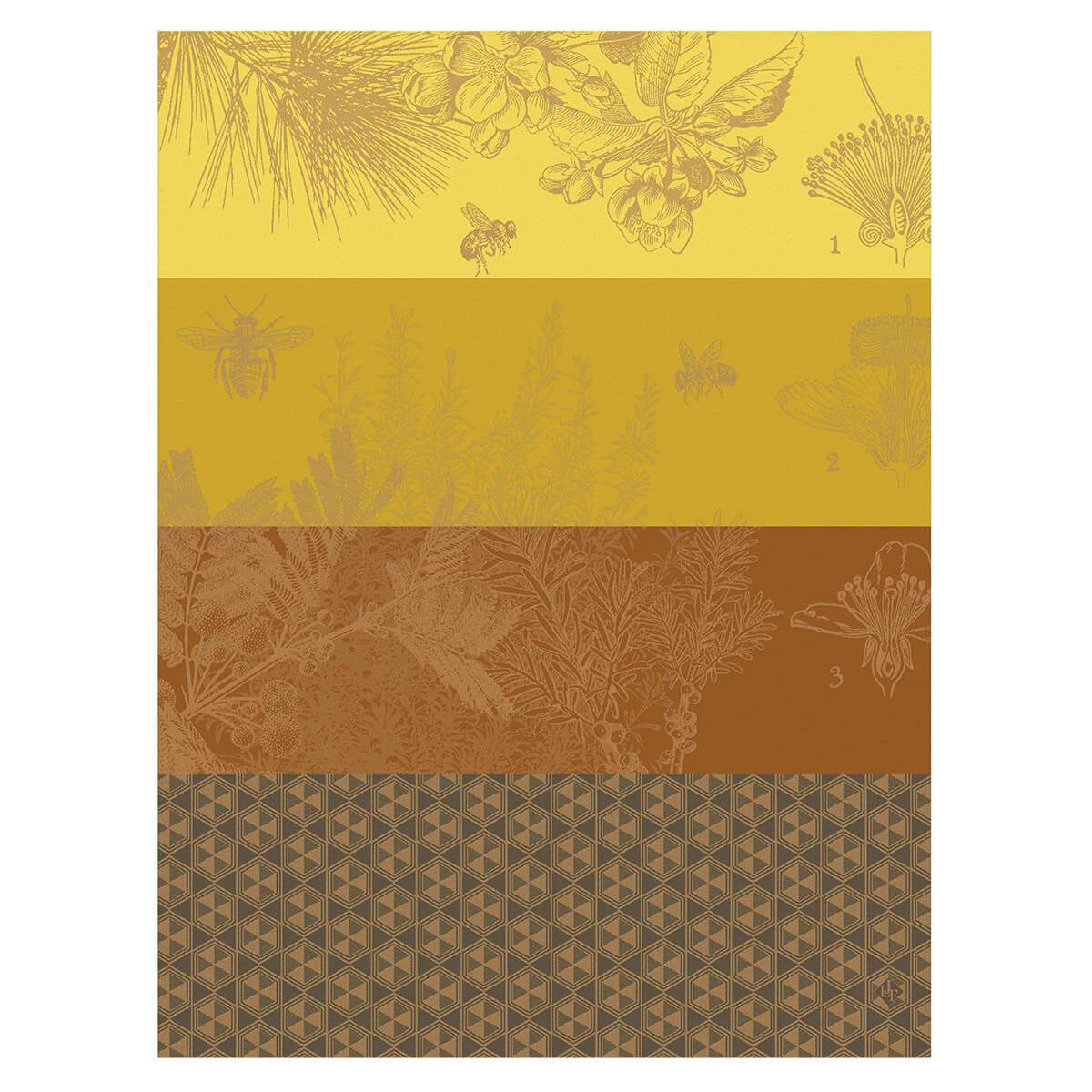 Le Jacquard Francais Miel De Fleurs Tea Towel, 24 x 31-in, Orange - Kitchen Universe