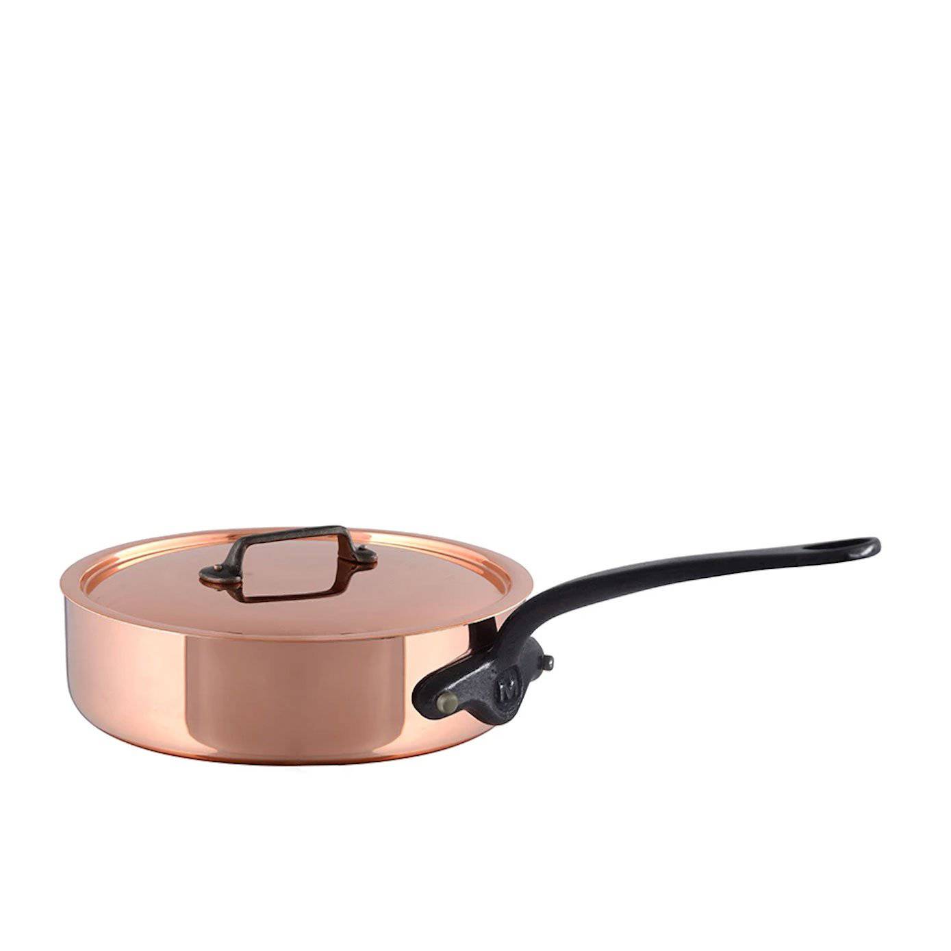 Mauviel M'heritage M200ci 2.0 mm Copper Saute Pan w/Lid, 1.8-qt - Kitchen Universe