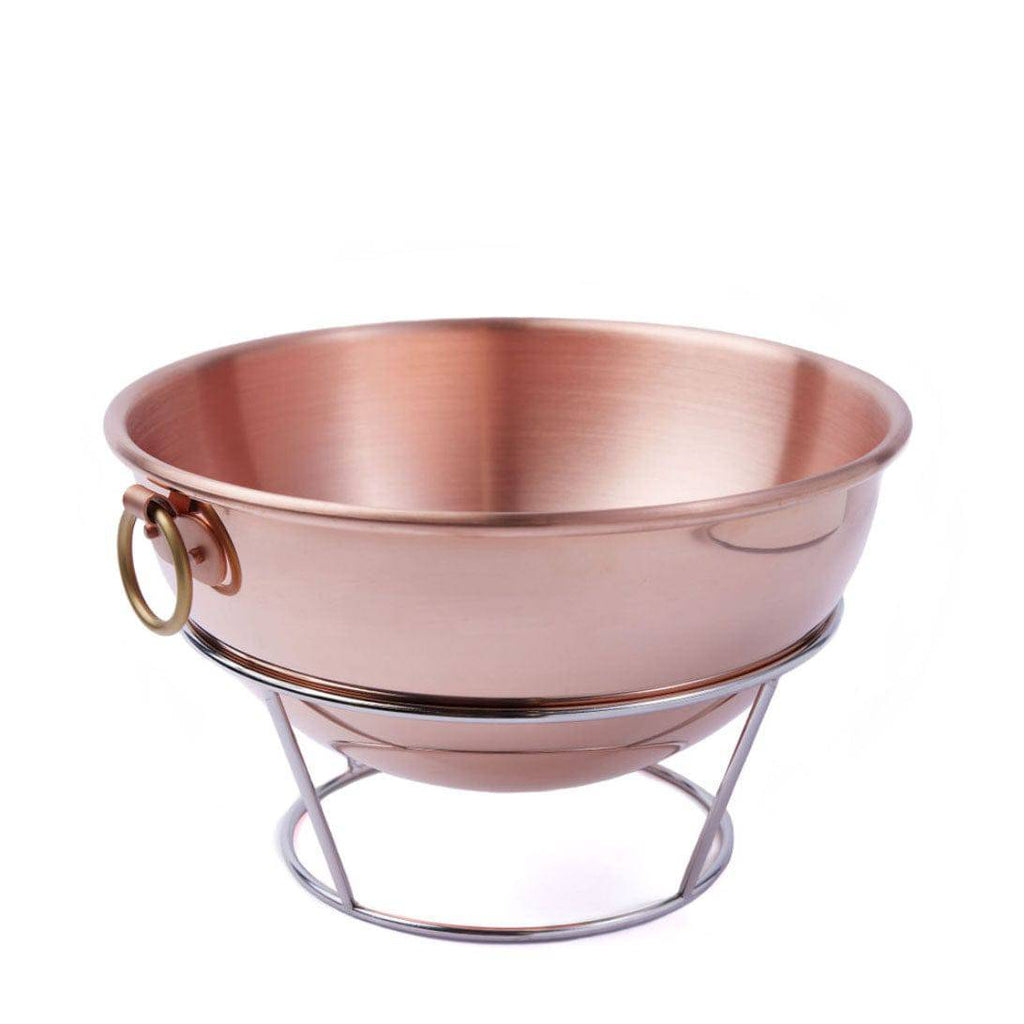 Mauviel M'passion Copper Egg Whites Beating Bowl with Stand Support,  5.1-qt.