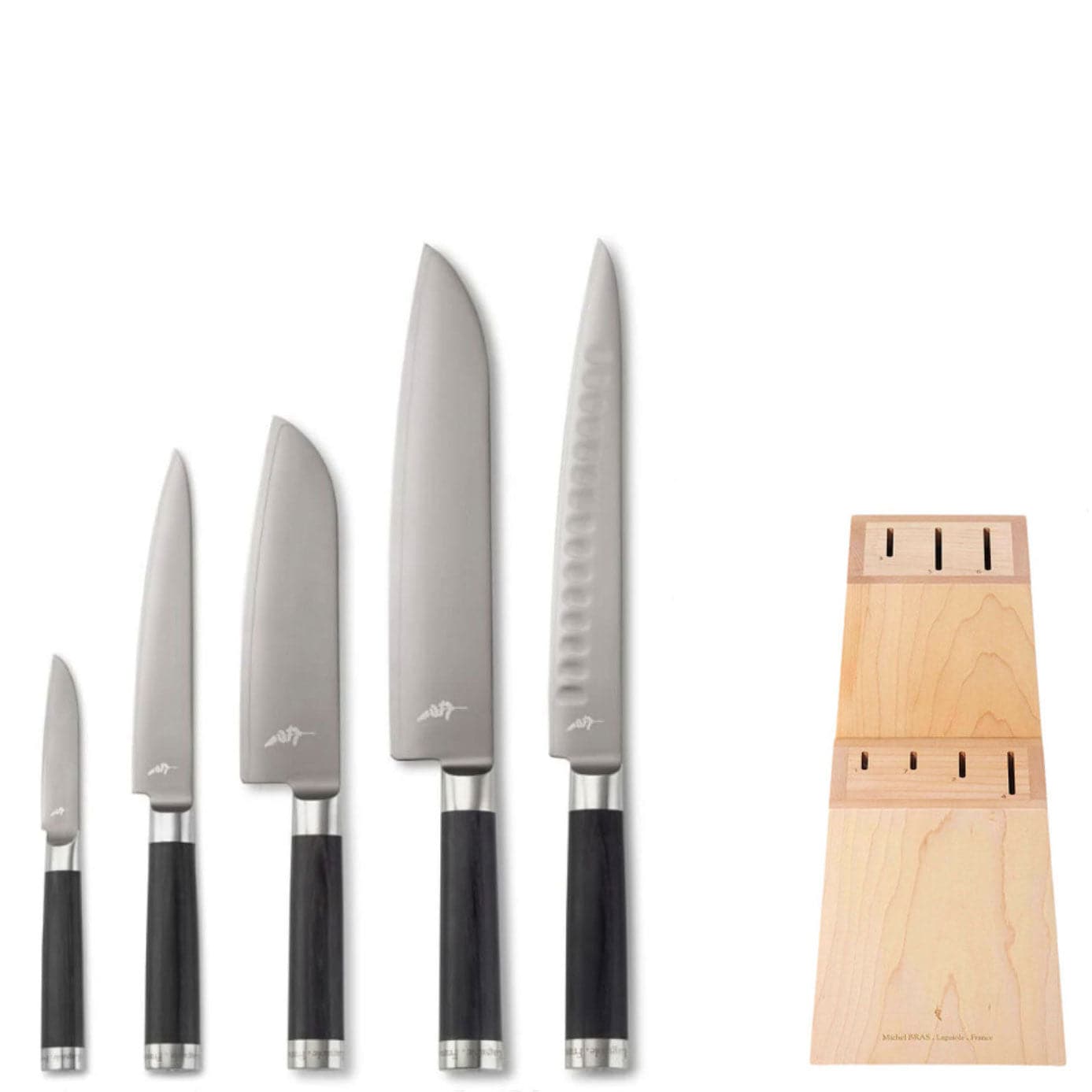 Michel Bras 5-Piece Knife Set with Maple Block 7-Slot - Kitchen Universe