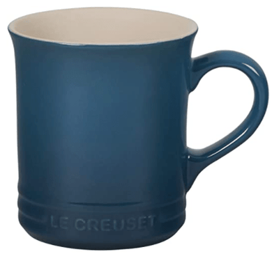 Le Creuset Stoneware Set of 4 Mugs, 14-Ounces, Deep Teal - Kitchen Universe