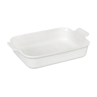 Le Creuset Heritage Stoneware Rectangular Dish, 12 x 9-Inches, White - Kitchen Universe