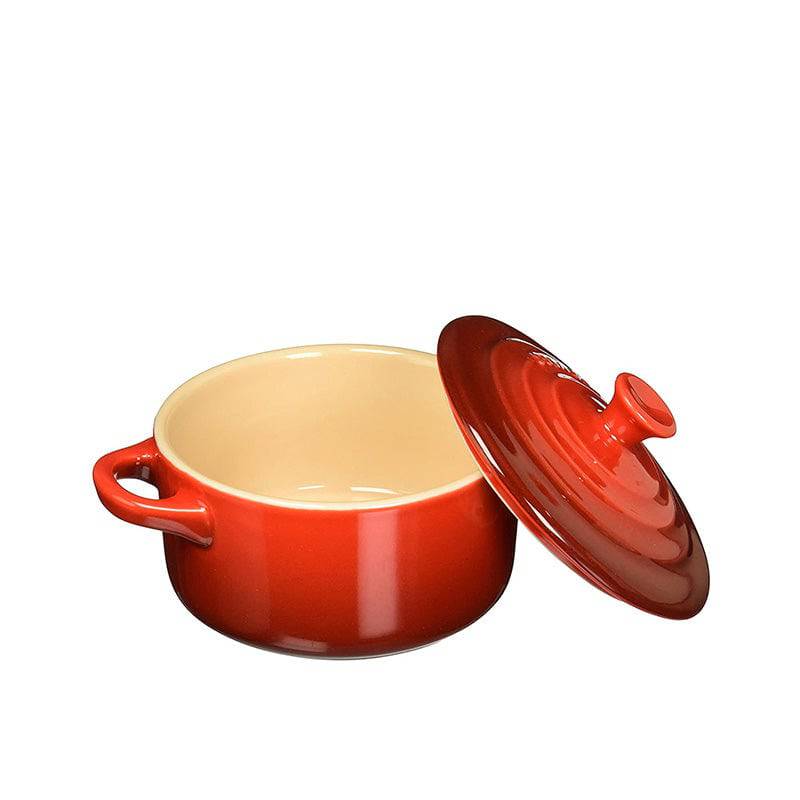Le Creuset Stoneware Mini Round Cocotte, 8-Ounces, Cerise