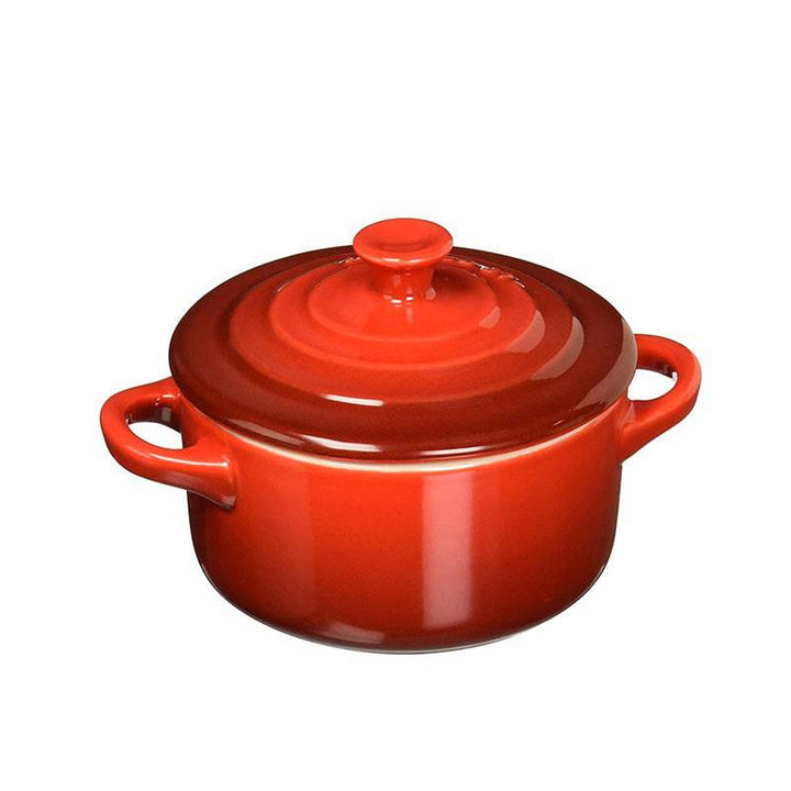 Mini Cocottes Le Creuset Rouge Cerise – 2 Pièces, 8 Oz Chacune, En Pierre, état Occasion