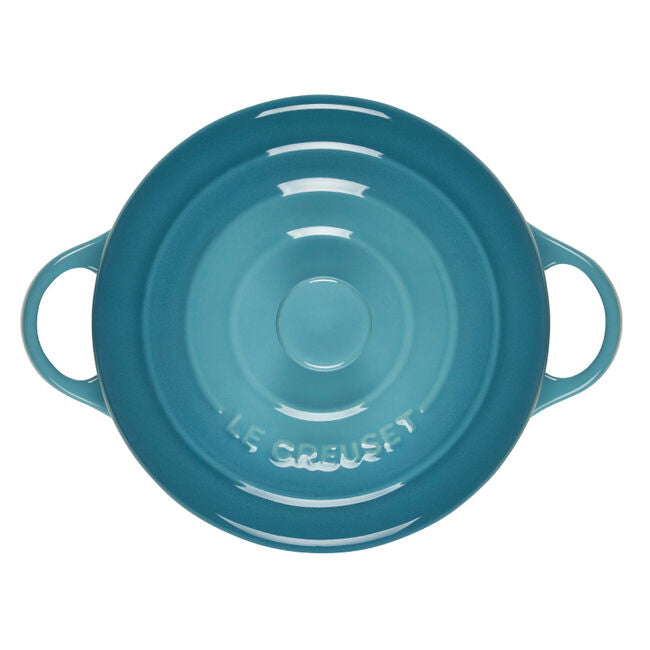 Le Creuset Stoneware Mini Round Cocotte, 14-Ounces, Caribbean - Kitchen Universe