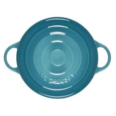 Le Creuset Stoneware Mini Round Cocotte, 14-Ounces, Caribbean - Kitchen Universe