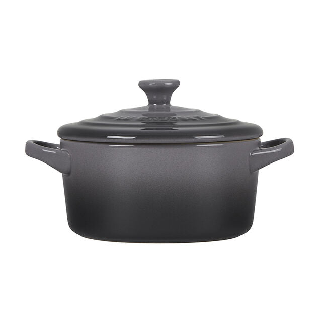 Le Creuset Stoneware Mini Round Cocotte, 14-Ounces, Oyster - Kitchen Universe