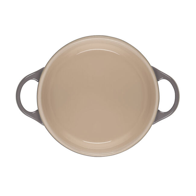 Le Creuset Stoneware Mini Round Cocotte, 14-Ounces, Oyster - Kitchen Universe