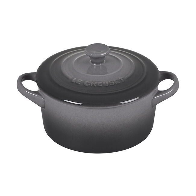 Le Creuset Stoneware Mini Round Cocotte, 14-Ounces, Oyster - Kitchen Universe