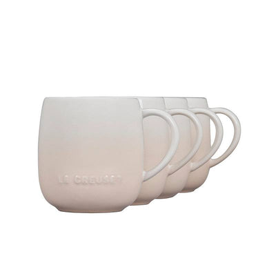 Le Creuset Heritage Stoneware Mugs Set of 4, 13-oz, Meringue - Kitchen Universe