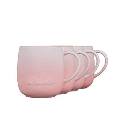 Le Creuset Heritage Stoneware Mugs Set of 4, 13-oz, Shell Pink - Kitchen Universe