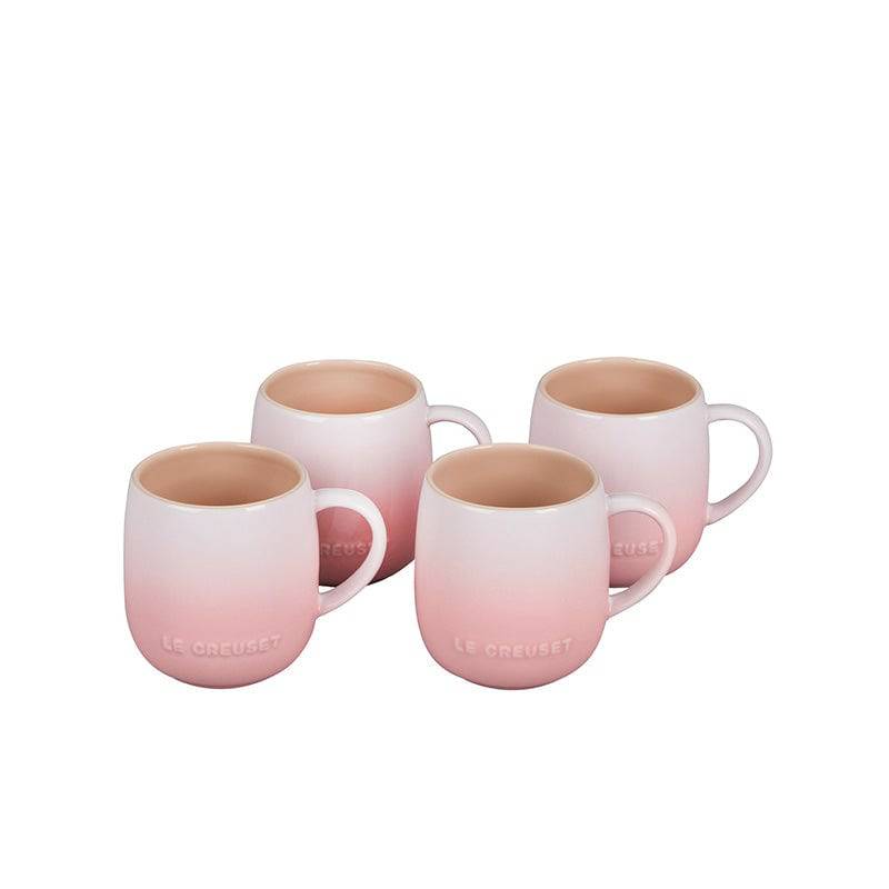 Le Creuset Heritage Stoneware Mugs Set of 4, 13-oz, Shell Pink - Kitchen Universe