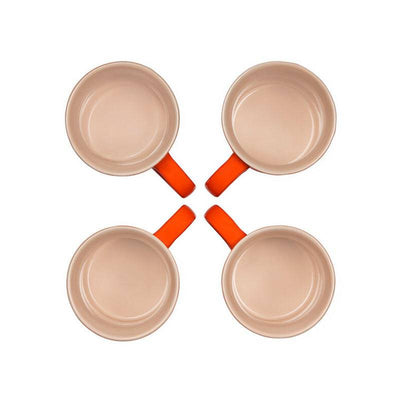 Le Creuset Stoneware Set of 4 Mugs, 14-oz, Flame - Kitchen Universe