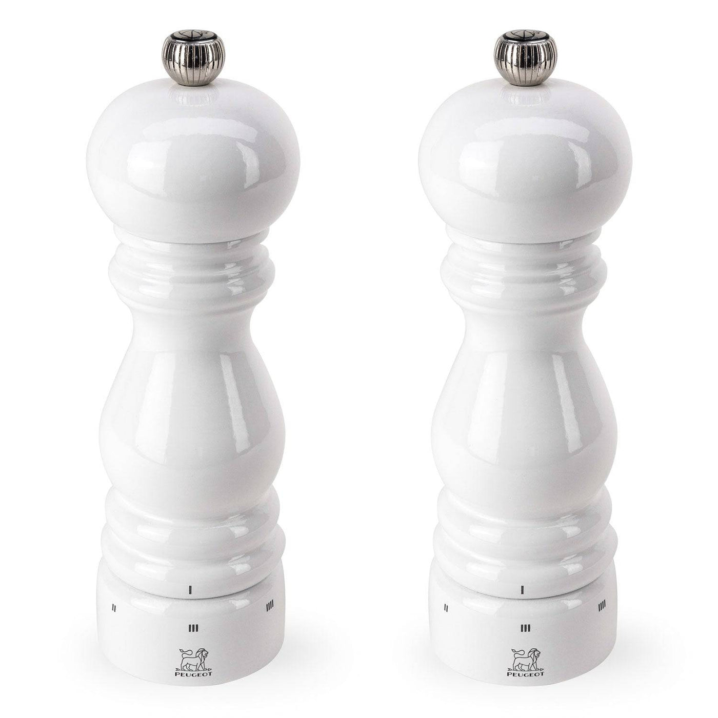 Peugeot Paris u' Select White Lacquer Pepper & Salt Mill Set,  7-in - Kitchen Universe