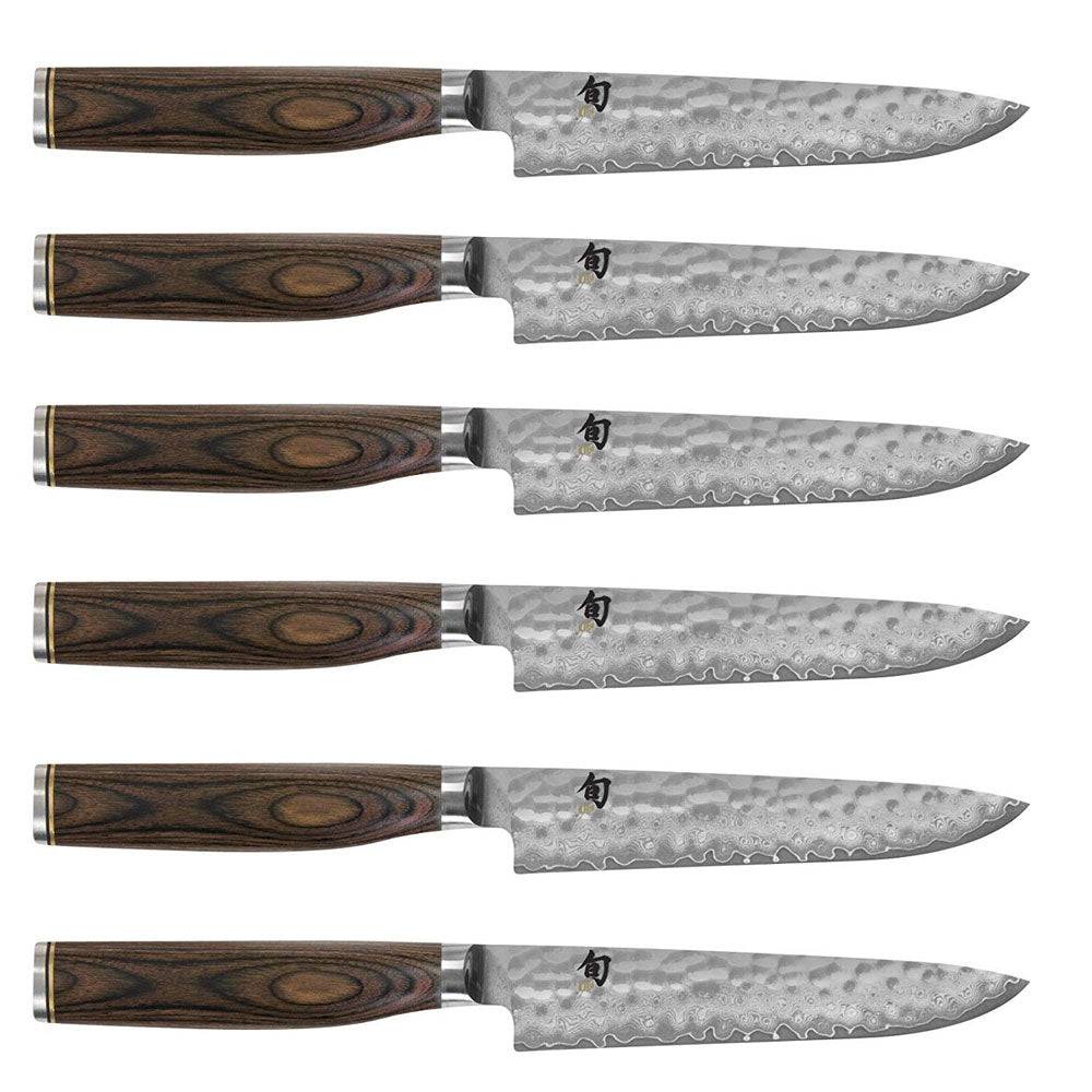 Shun Premier 6-Piece Steak Knife Set with Sidecar Block, Handcrafted  Japanese Cutlery, Steel