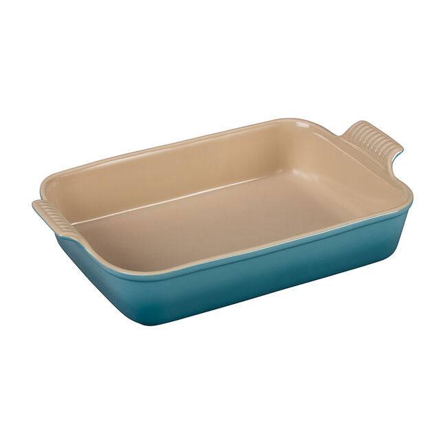 Le Creuset Heritage Stoneware Rectangular Dish, 12 x 9-Inches, Caribbean - Kitchen Universe