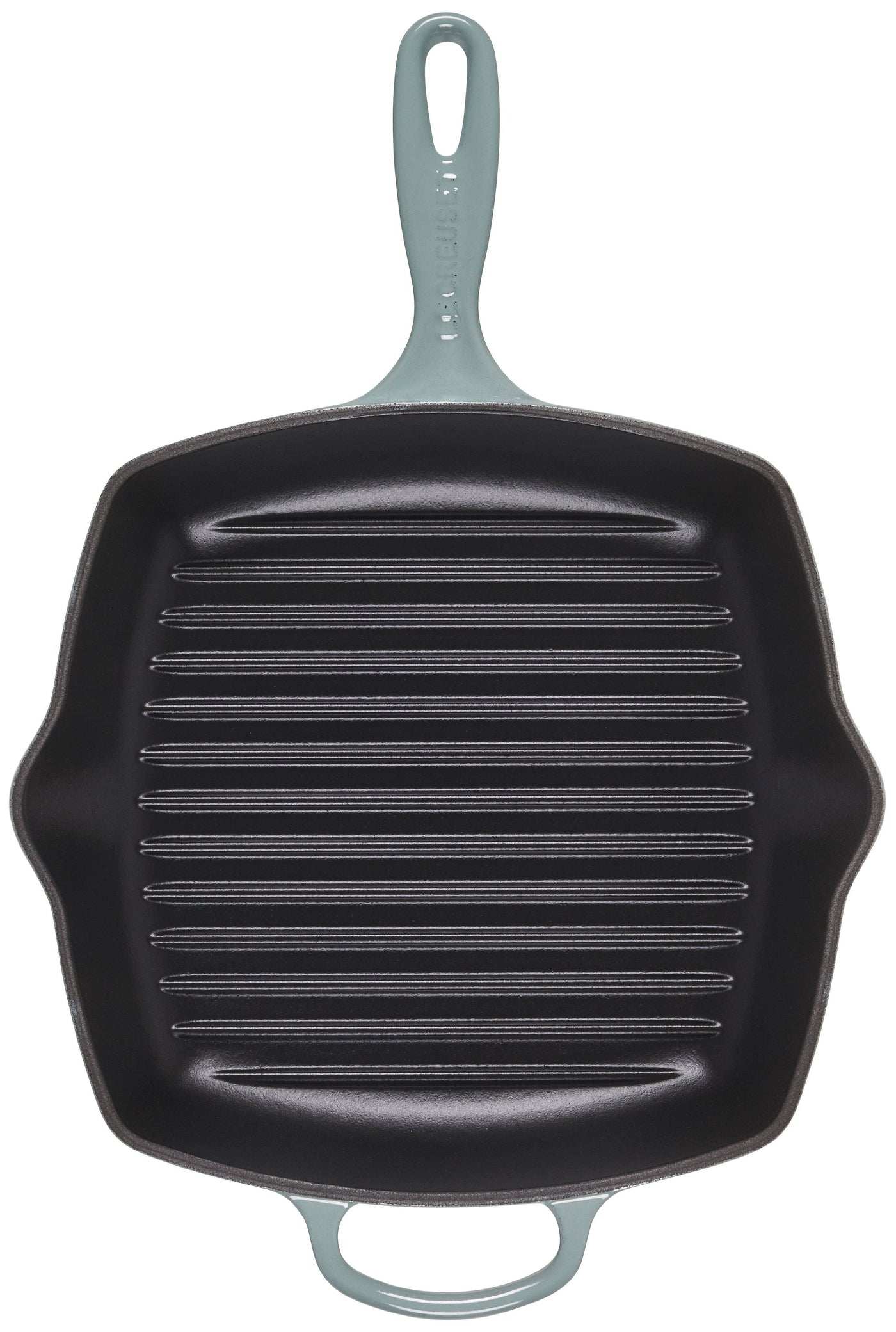 Le Creuset Signature Enameled Cast Iron Square Skillet Grill, 10.25-Inches, Sea Salt - Kitchen Universe