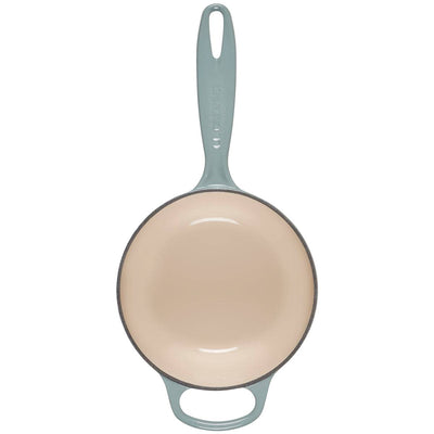 Le Creuset Signature Enameled Cast Iron Sauce Pan with Lid, 1.75-Quart, Sea Salt - Kitchen Universe