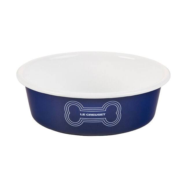 Le Creuset Pet Collection Enamel on Steel 4-Cup Medium Dog Bowl, Dark Blue - Kitchen Universe
