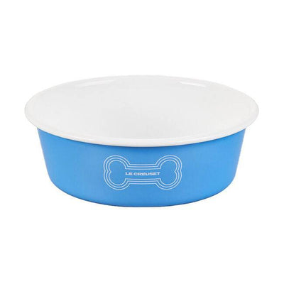 Le Creuset Pet Collection Enamel on Steel 6-Cup Large Dog Bowl, Light Blue - Kitchen Universe