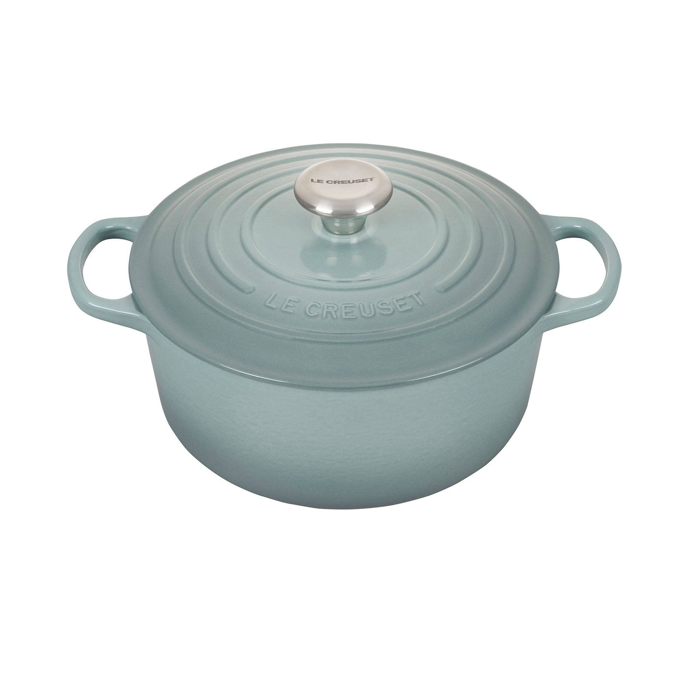 Le Creuset Signature Enameled Cast Iron Round Dutch Oven With Lid, 4.5-Quart, Sea Salt - Kitchen Universe