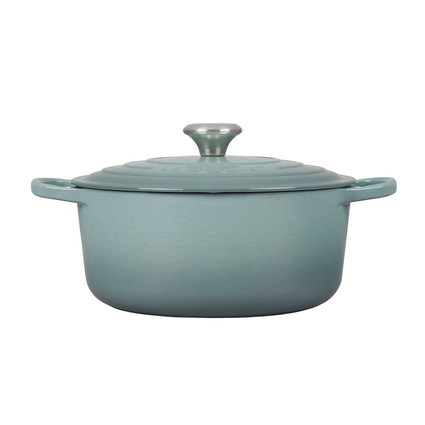 Le Creuset Signature Enameled Cast Iron Round Dutch Oven With Lid, 5.5-Quart, Sea Salt - Kitchen Universe