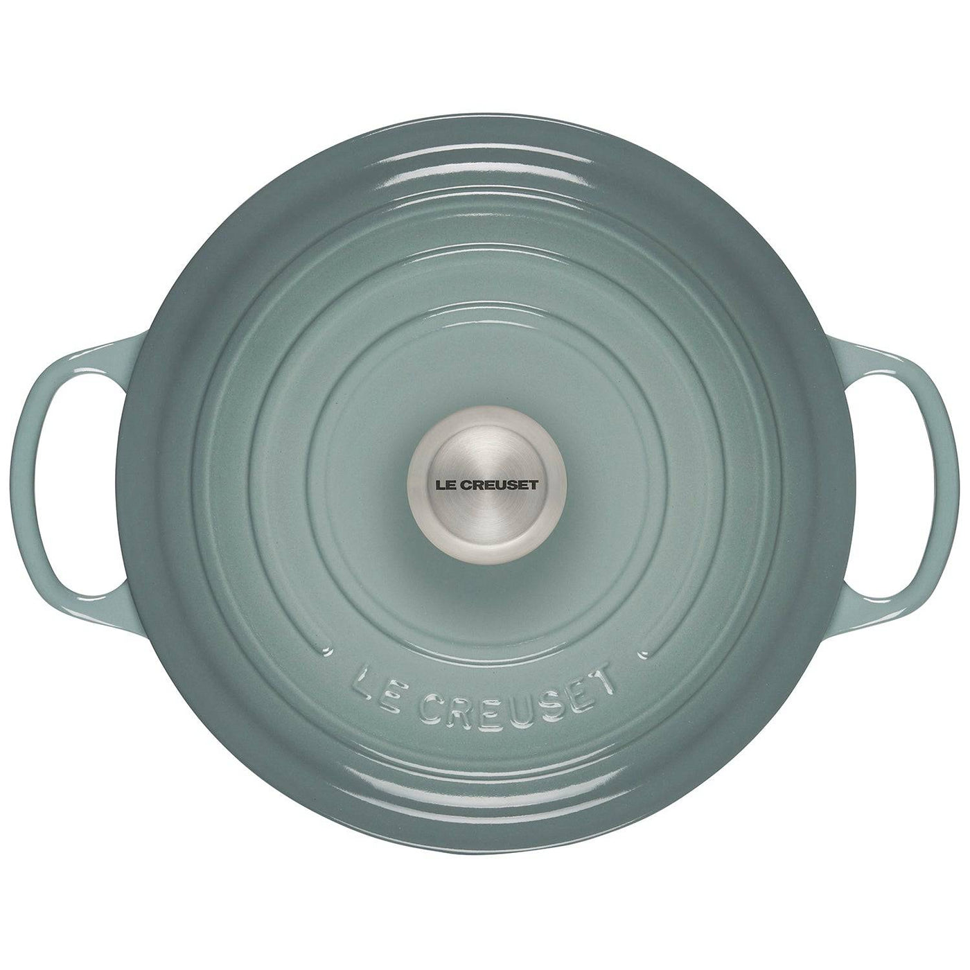 Le Creuset Signature Enameled Cast Iron Round Dutch Oven With Lid, 5.5-Quart, Sea Salt - Kitchen Universe