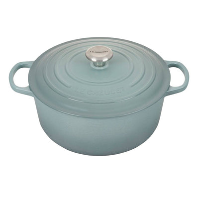 Le Creuset Signature Enameled Cast Iron Round Dutch Oven, 7.25-Quart, Sea Salt - Kitchen Universe