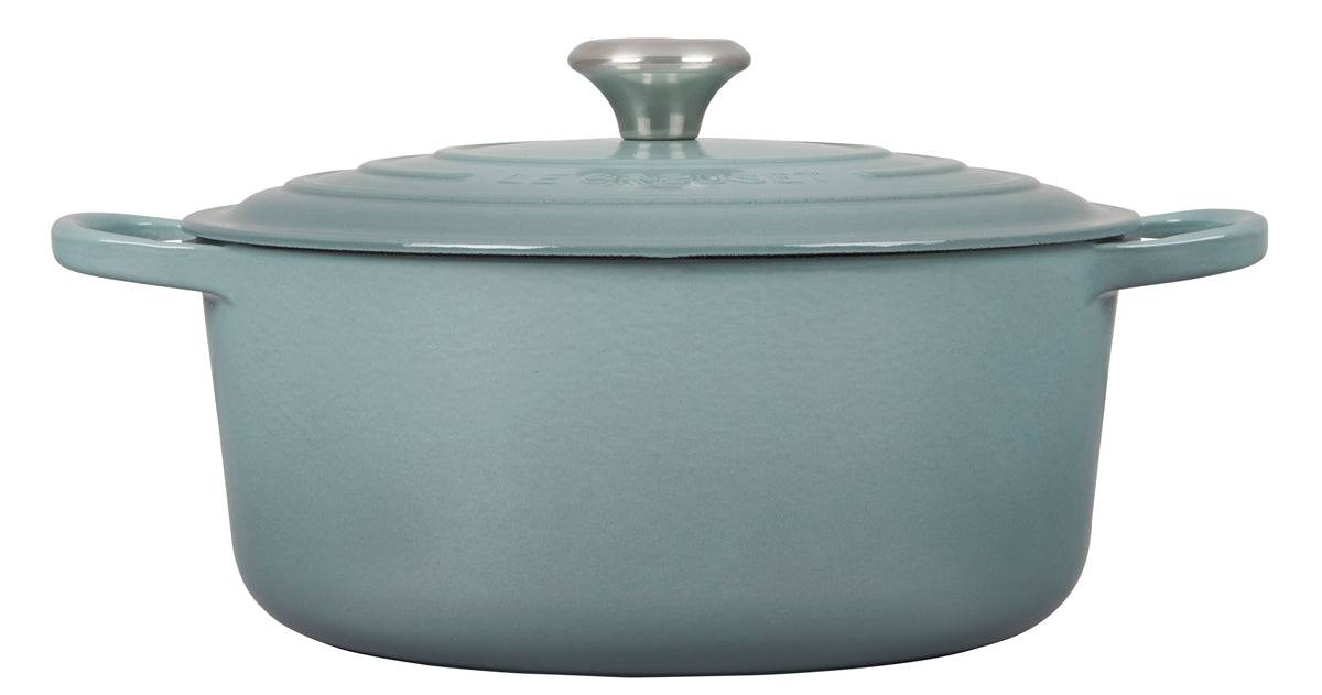 Le Creuset Signature Enameled Cast Iron Round Dutch Oven, 7.25-Quart, Sea Salt - Kitchen Universe
