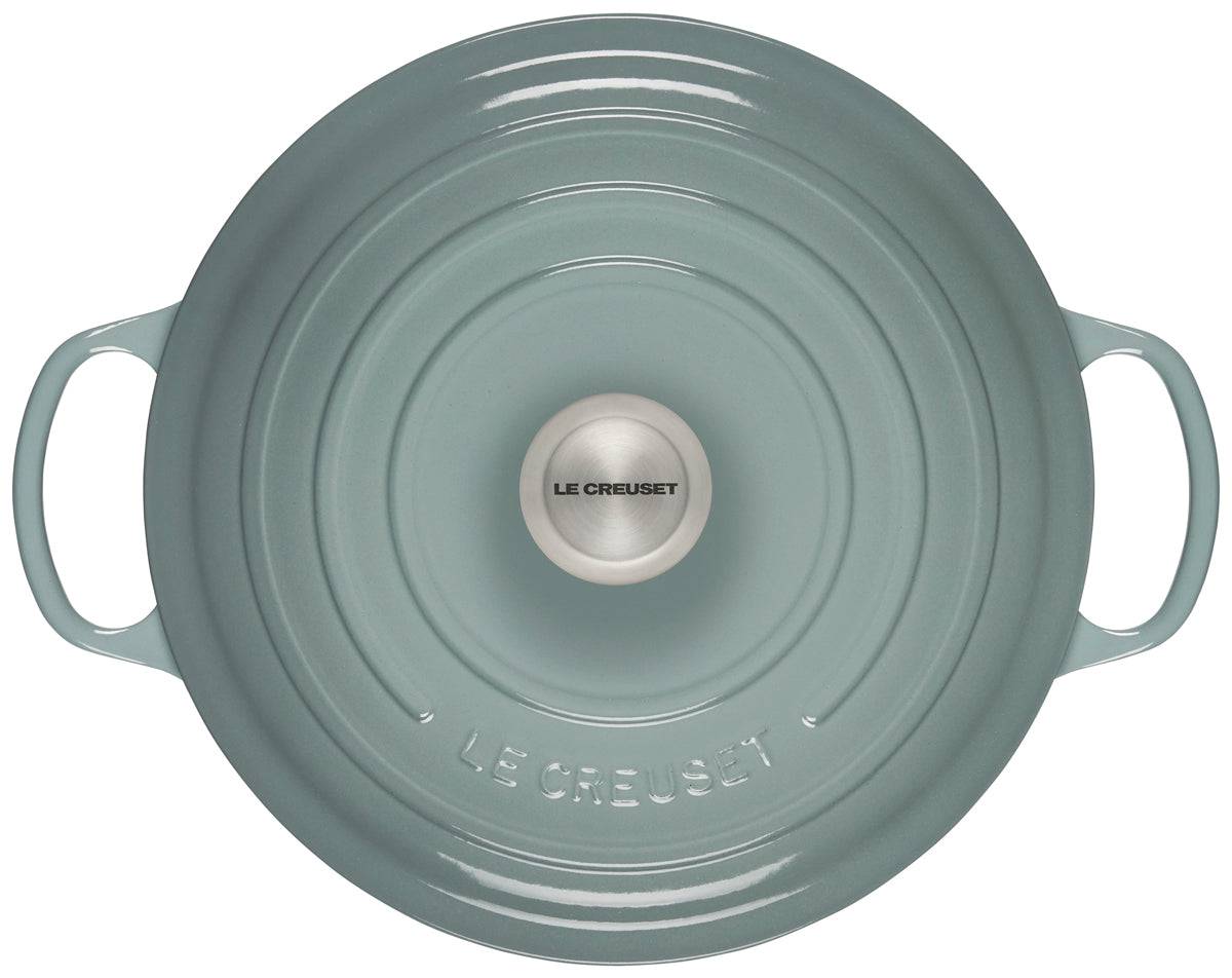 Le Creuset Signature Enameled Cast Iron Round Dutch Oven, 7.25-Quart, Sea Salt - Kitchen Universe