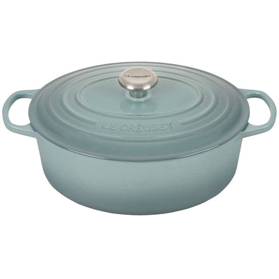 Le Creuset Signature Enameled Cast Iron Oval Dutch Oven, 6.75-Quart, Sea Salt - Kitchen Universe