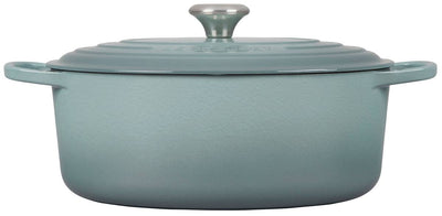 Le Creuset Signature Enameled Cast Iron Oval Dutch Oven, 6.75-Quart, Sea Salt - Kitchen Universe