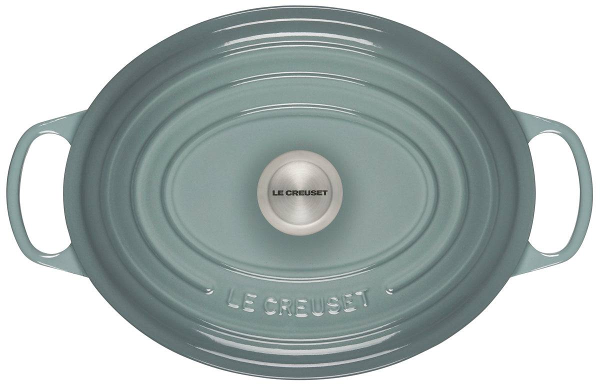 Le Creuset Signature Enameled Cast Iron Oval Dutch Oven, 6.75-Quart, Sea Salt - Kitchen Universe