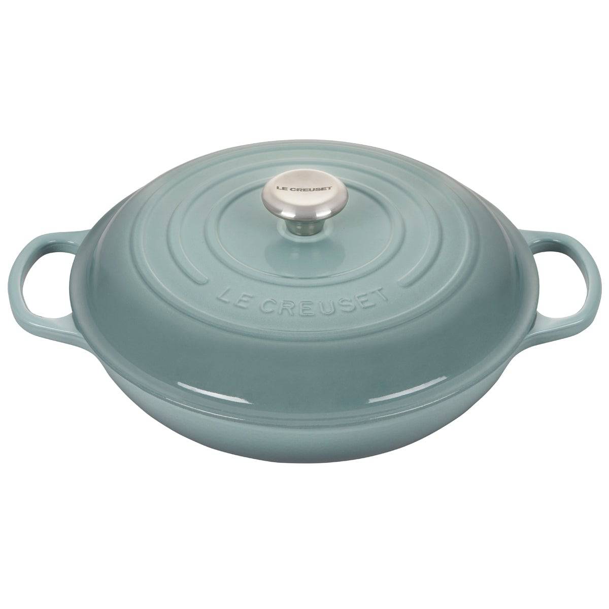 Le Creuset Signature Enameled Cast Iron Braiser, 3.5-Quart, Sea Salt - Kitchen Universe