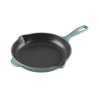 Le Creuset Classic Enameled Cast Iron Skillet, 9-Inches, Sea Salt - Kitchen Universe