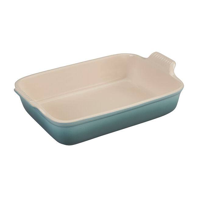 Le Creuset Heritage Stoneware Rectangular Dish, 12 x 9-Inches, Sea Salt - Kitchen Universe