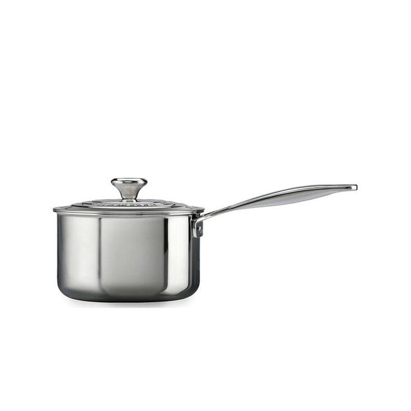 Le Creuset 3-Ply Stainless Steel Sauce Pan With Lid, 2-qt - Kitchen Universe